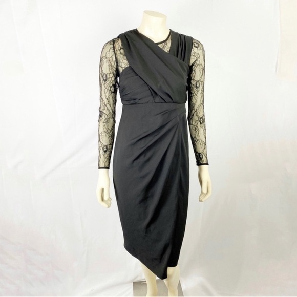 ASOS Maternity Drape Pencil Dress with Lace Panels size 4 - Picture 7 of 10
